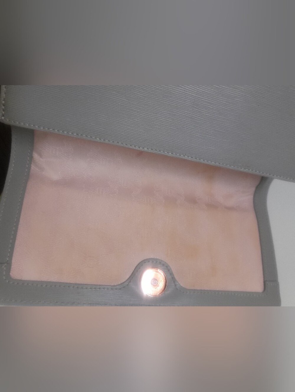 TED BAKER Bow Accent Gray Shoulder Bag with Rose Gold Chain - Picture 13 of 16